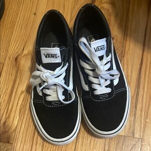 Vans Classic Black and White Lace-Up Shoes